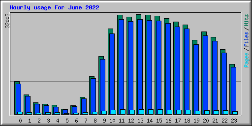 Hourly usage for June 2022