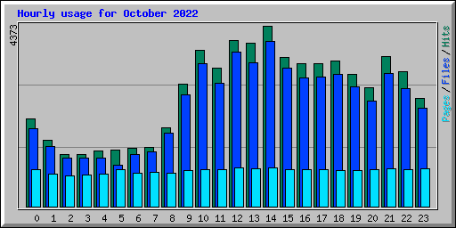 Hourly usage for October 2022