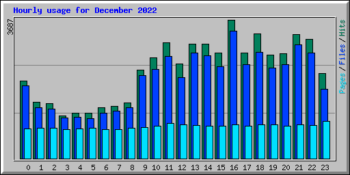 Hourly usage for December 2022