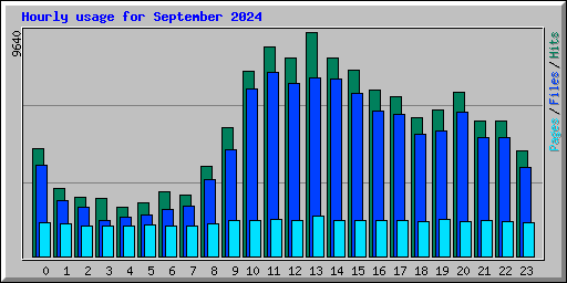 Hourly usage for September 2024